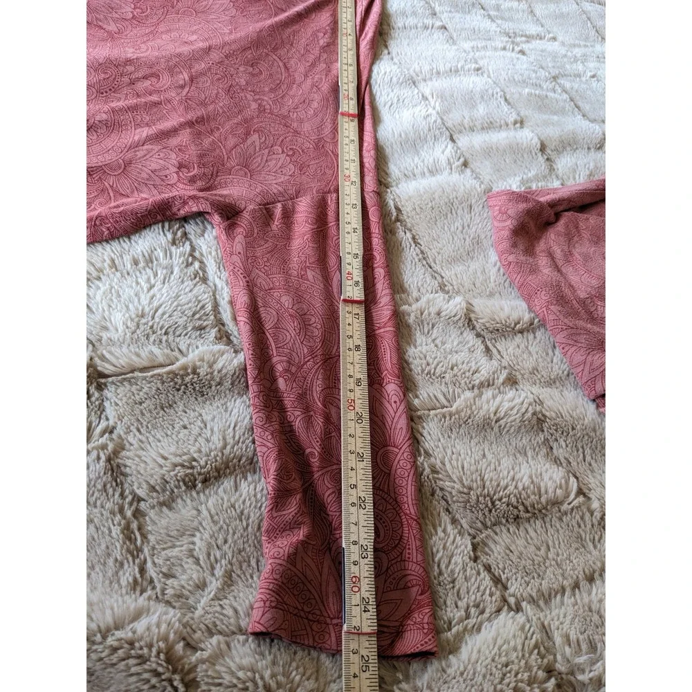 Slightly Buddha Bamboo Lounge Set Pink Paisley Tunic & Harem Pants OS